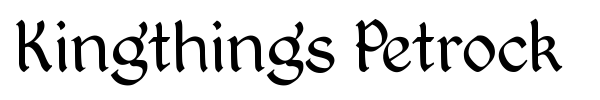 Kingthings Petrock font preview